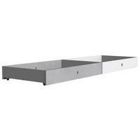 BETTKASTENSET  in Grau, Weiss  - Weiss/Grau, Konventionell, Holzwerkstoff (100/16/60cm) - Carryhome