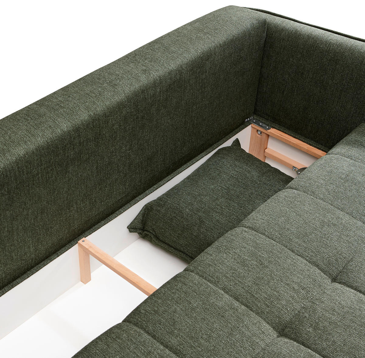 BÄDDSOFFA i flatväv grön  - grön/svart, Design, textil (235/70/108cm) - Livetastic