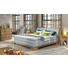 BOXSPRINGBETT 180/200/ cm in Eichefarben, Hellblau - Eichefarben/Hellblau, Design, Holz/Textil (180/200/cm) - Linea Natura BOXSPRINGBETT 180/200/ cm in Eichefarben, Hellblau - Eichefarben/Hellblau, Design, Holz/Textil (180/200/cm) - Linea Natura