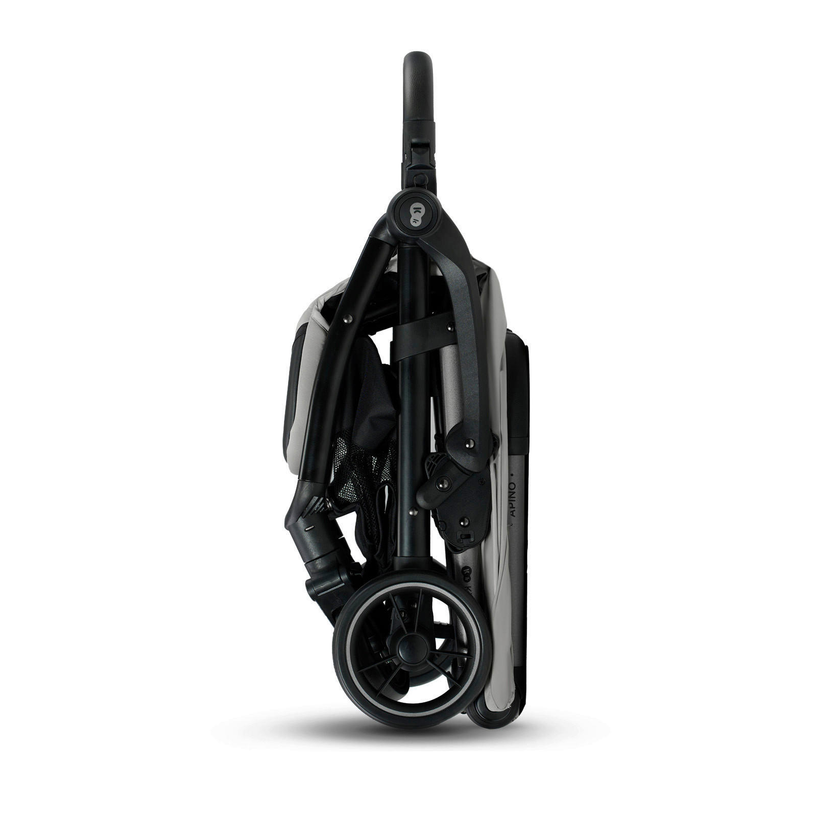 BUGGY Apino  - Hellgrau/Schwarz, Basics (47/99/93cm) - kinderkraft