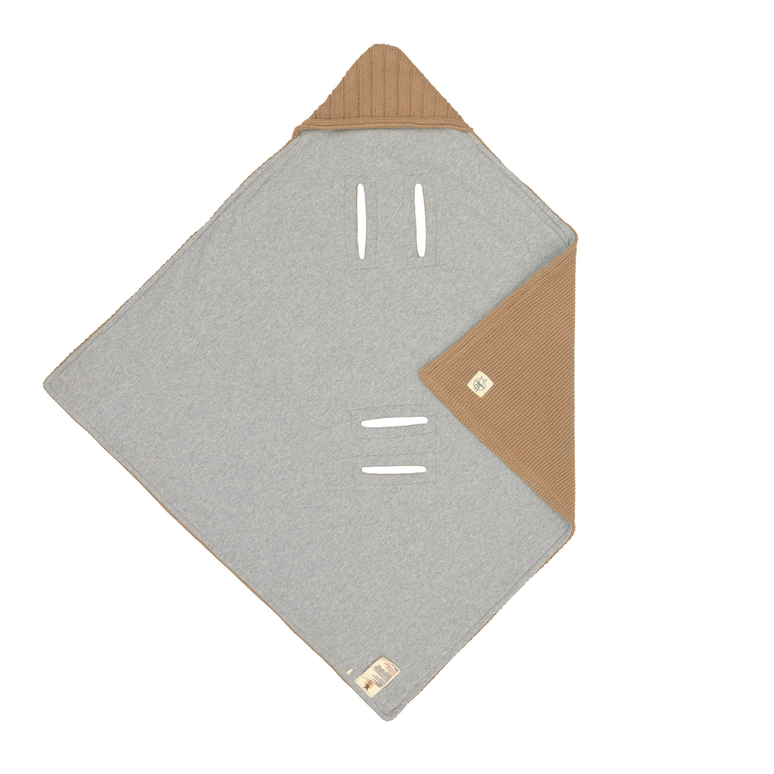 EINSCHLAGDECKE      - Sandfarben/Grau, Basics, Textil (78/0,5/78cm) - Lässig
