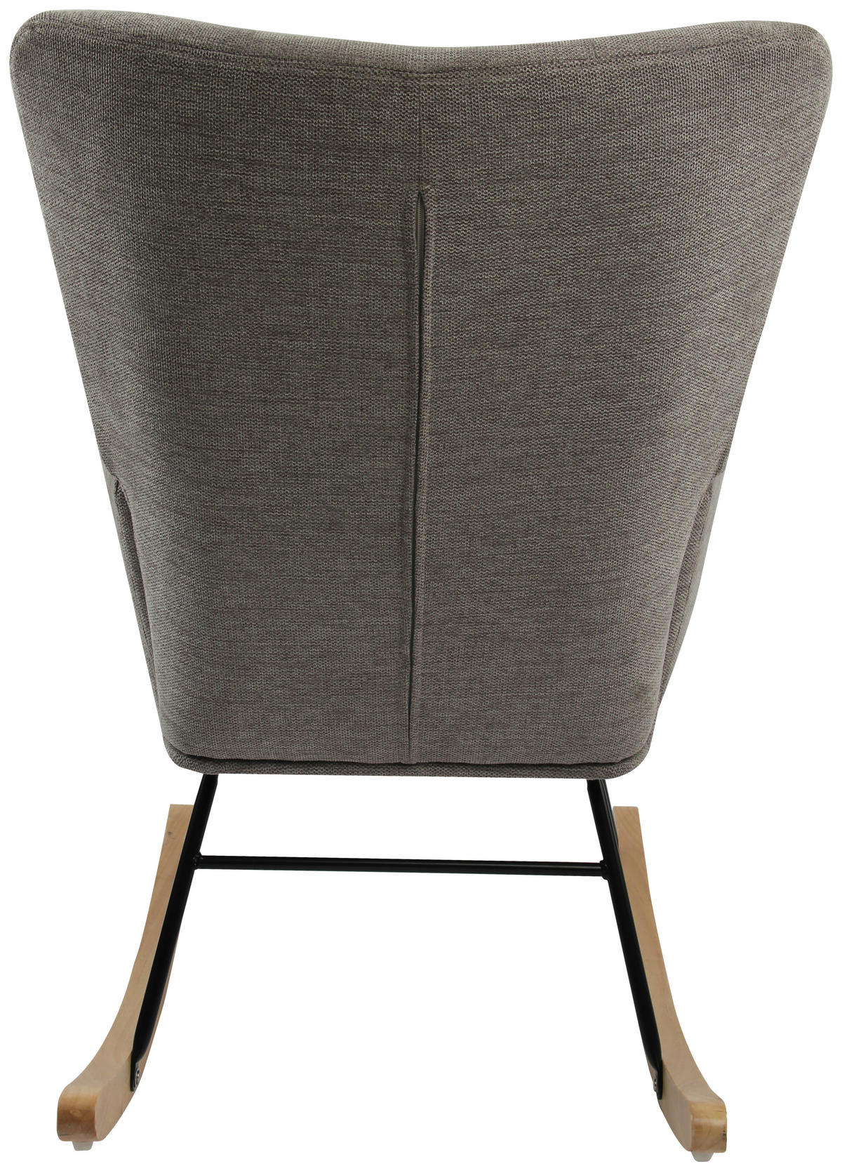 SCHAUKELSTUHL in Webstoff Grau  - Schwarz/Naturfarben, MODERN, Holz/Textil (63/91/52cm) - Livetastic