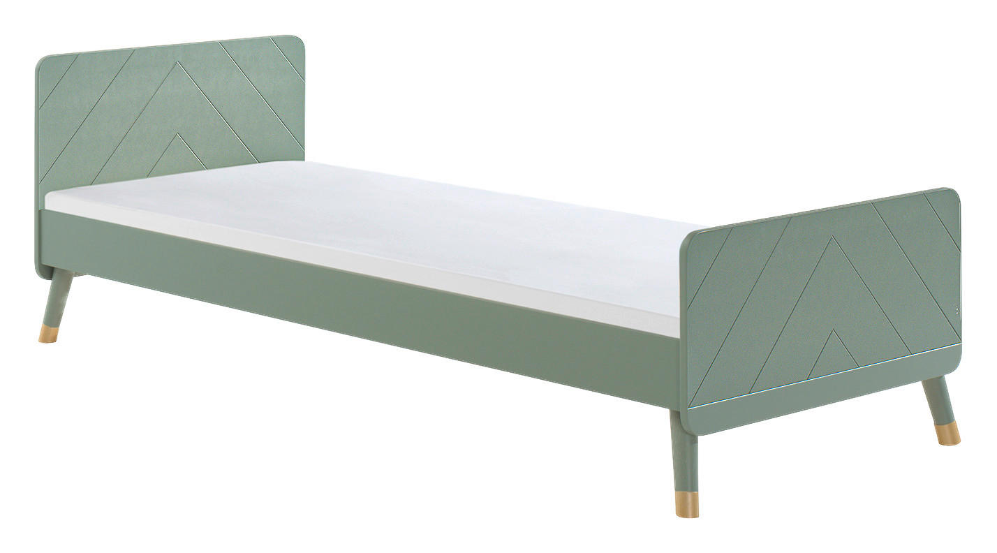 BETT 90/200 cm Olivgrün - Olivgrün, KONVENTIONELL (90/200cm) - MID.YOU