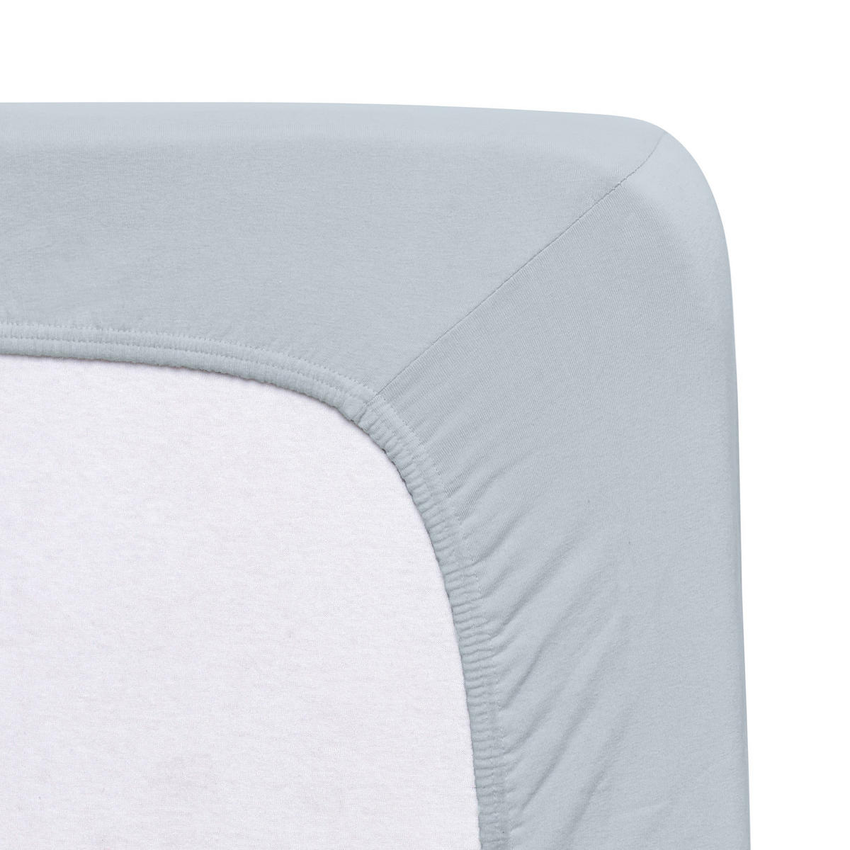 SPANNLEINTUCH 180-200/200-220 cm Jersey  - Hellgrau, Basics, Textil (180-200/200-220cm) - Florella