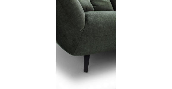 ECKSOFA Grün Mikrofaser  - Schwarz/Grün, KONVENTIONELL, Textil/Metall (313/215cm) - Hom`in