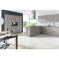 EINBAUKÜCHE BEATE  - Grau, Design, Holzwerkstoff - Novel