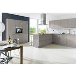 EINBAUKÜCHE   - Grau, Design, Holzwerkstoff - Novel