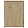 SCHUHSCHRANK 74,5/99,1/34,9 cm  - Eiche Artisan/Grau, MODERN, Holzwerkstoff/Kunststoff (74,5/99,1/34,9cm) - Xora