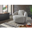 COCKTAILSESSEL Chenille Grau    - Schwarz/Grau, LIFESTYLE, Textil/Metall (101/79/96cm) - Xora
