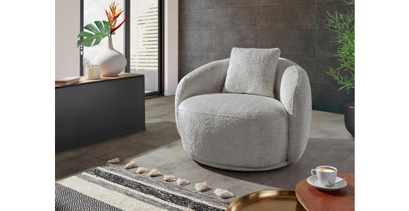 COCKTAILSESSEL Chenille Grau - Schwarz/Grau, LIFESTYLE, Textil/Metall (101/79/96cm) - Xora