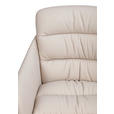 ARMLEHNSTUHL  Sitzfläche 360° drehbar, inklusive Armlehnen, automatische Rückholfunktion  Echtleder  - Beige, Design, Leder/Metall (62/85,5/65cm) - Dieter Knoll