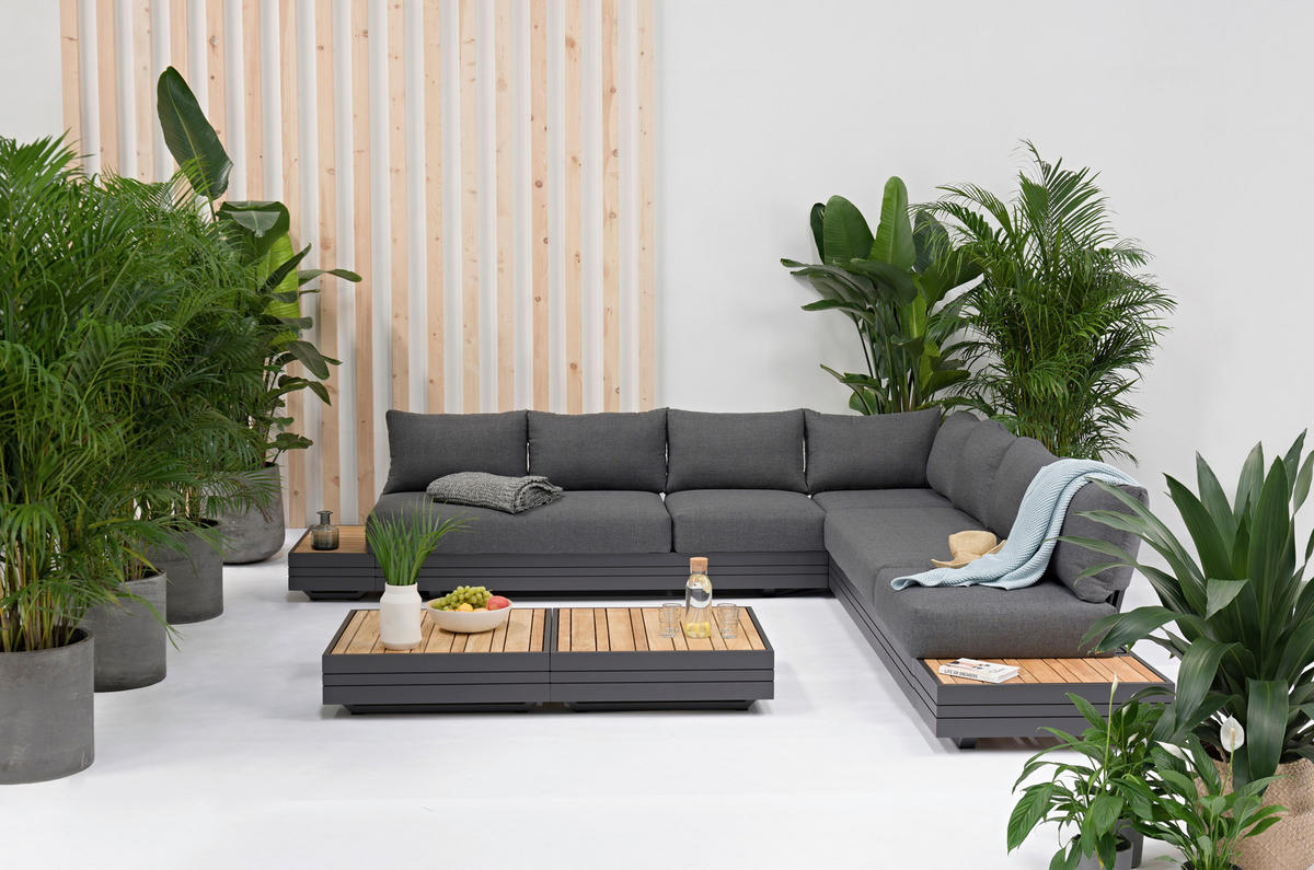 LOUNGETISCH  - Anthrazit, Modern, Holz/Metall (74/74/22,5cm) - Zebra 