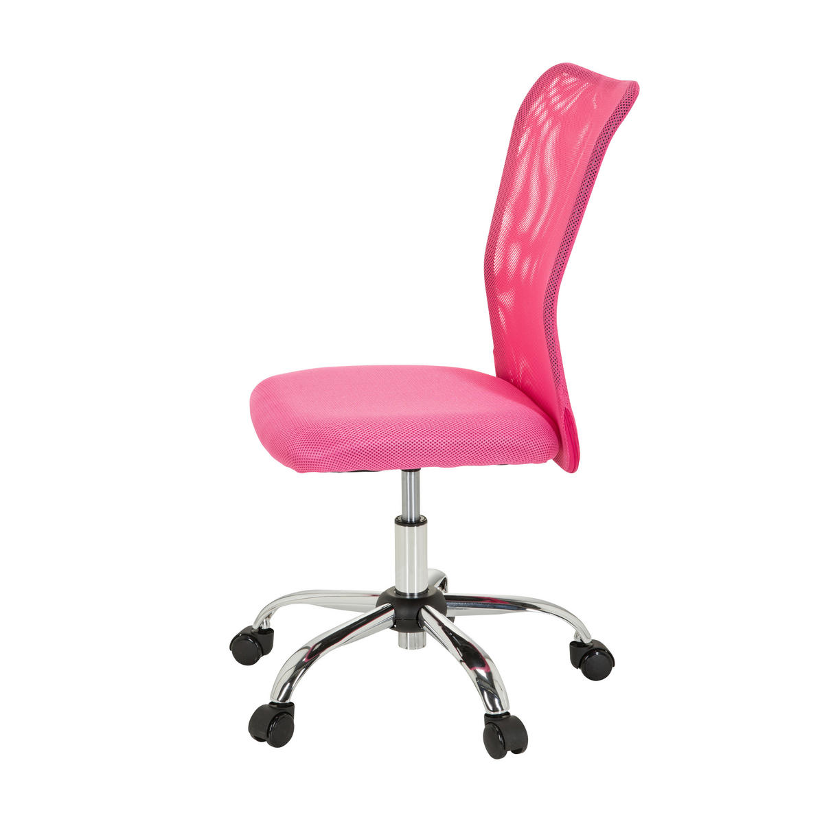 JUGENDDREHSTUHL  in Netzbespannung Pink  - Chromfarben/Pink, Basics, Kunststoff/Textil (54/88/54cm) - MID.YOU
