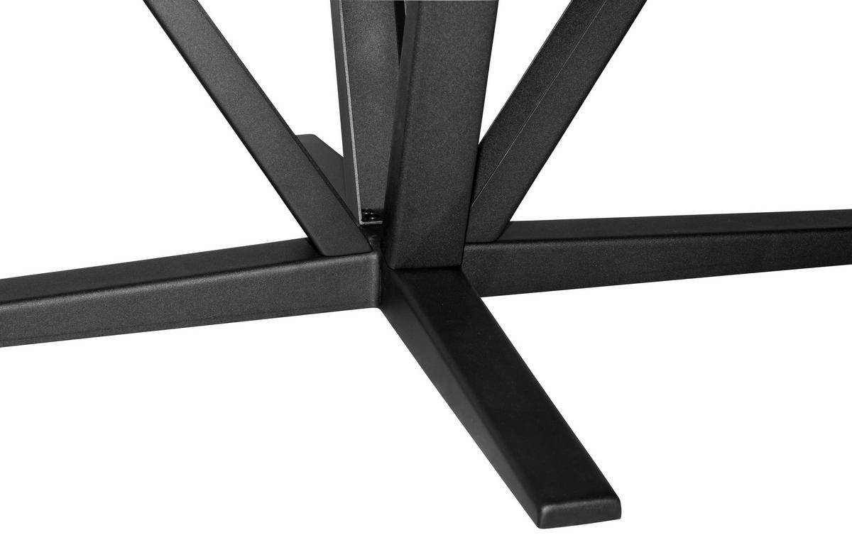 ESSTISCH rechteckig Schwarz, Eichefarben  - Eichefarben/Schwarz, MODERN, Holzwerkstoff/Metall (180/76/90cm) - MID.YOU