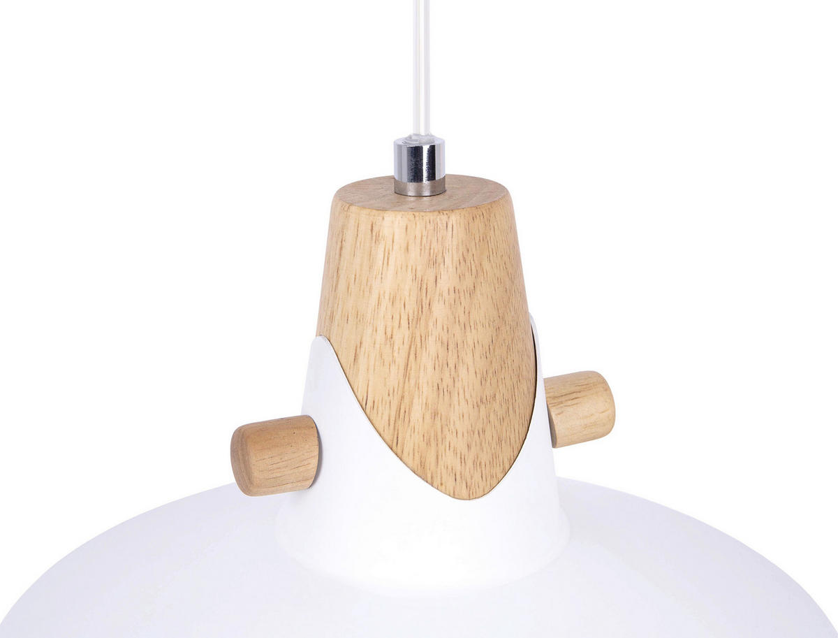 HÄNGELEUCHTE Melena 28/150 cm  - Braun/Weiß, Design, Metall (28/150cm) - Globo