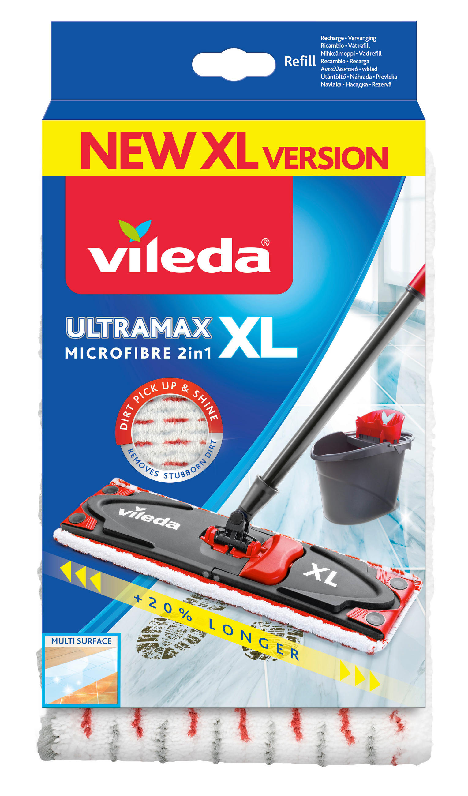 POTAH NA MOP - bílá, Basics, textil (14,5/31/2,8cm) - Vileda