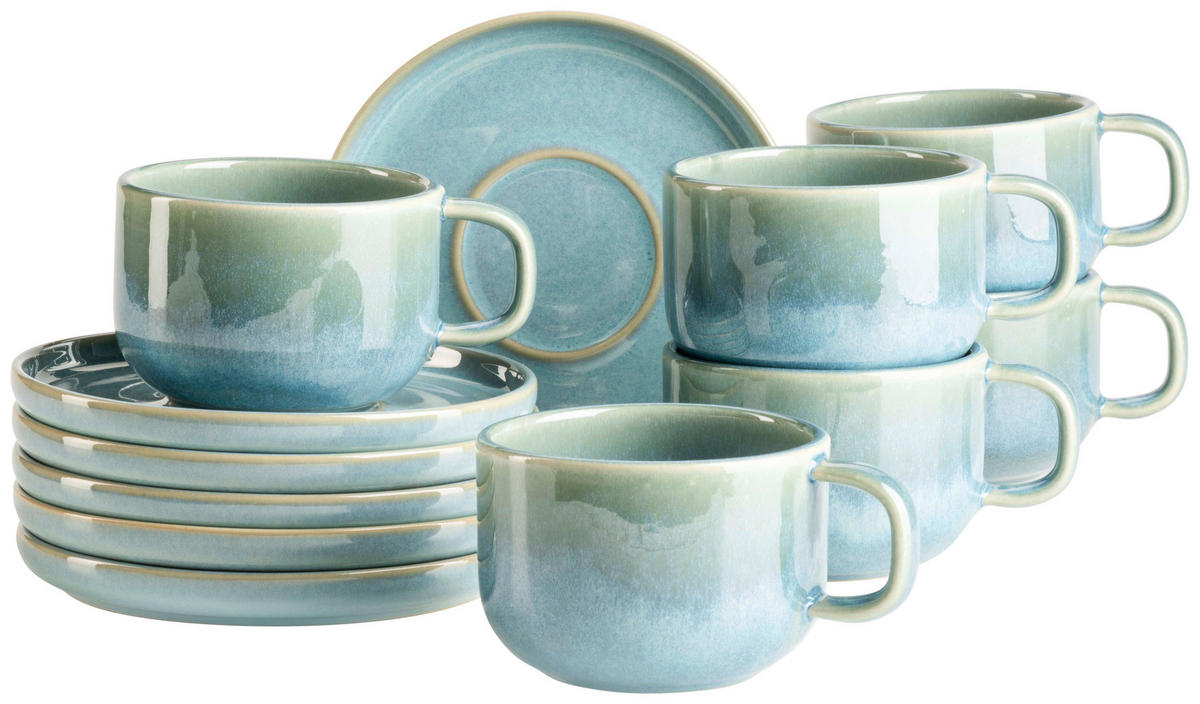 TASSENSET Cordelia 12-teilig  - Grün, Trend, Keramik - Mäser