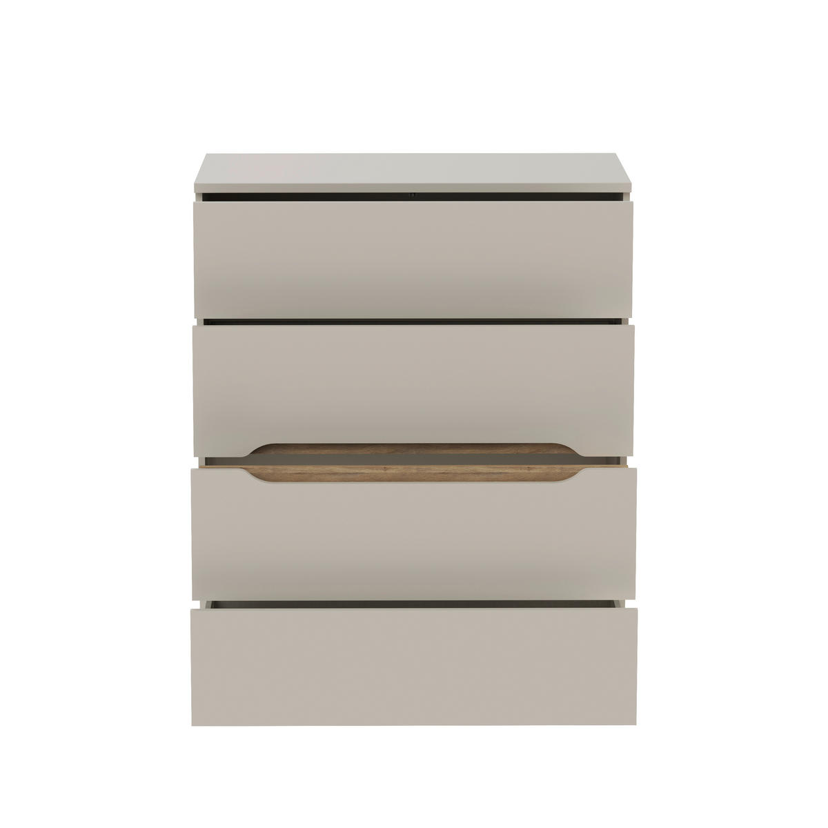 KOMODA, barve hrasta, peščene barve  - barve hrasta/peščene barve, Design, leseni material (95,1/114,7/41,5cm) - Hom`in