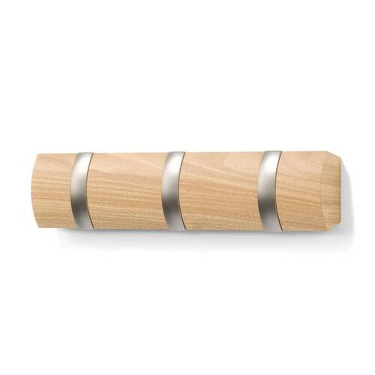DAŠČICA ZA ODLAGANJE KAPUTA  srčevina bukve  drvo, metal, plastika  - srčevina bukve, Konvencionalno, drvo/metal (30.48/6.35/3.175cm) - Umbra