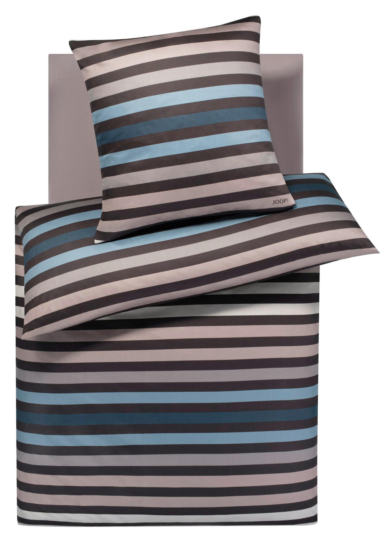 BETTWÄSCHE Tone Makosatin 155/200 cm  - Anthrazit/Braun, Design, Naturmaterialien/Textil (155/200cm) - Joop!