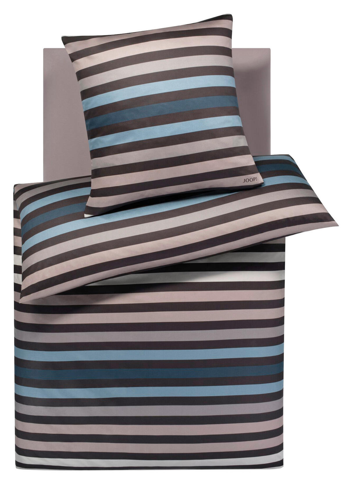 BETTWÄSCHE Tone Makosatin 155/200 cm  - Anthrazit/Braun, Design, Naturmaterialien/Textil (155/200cm) - Joop!