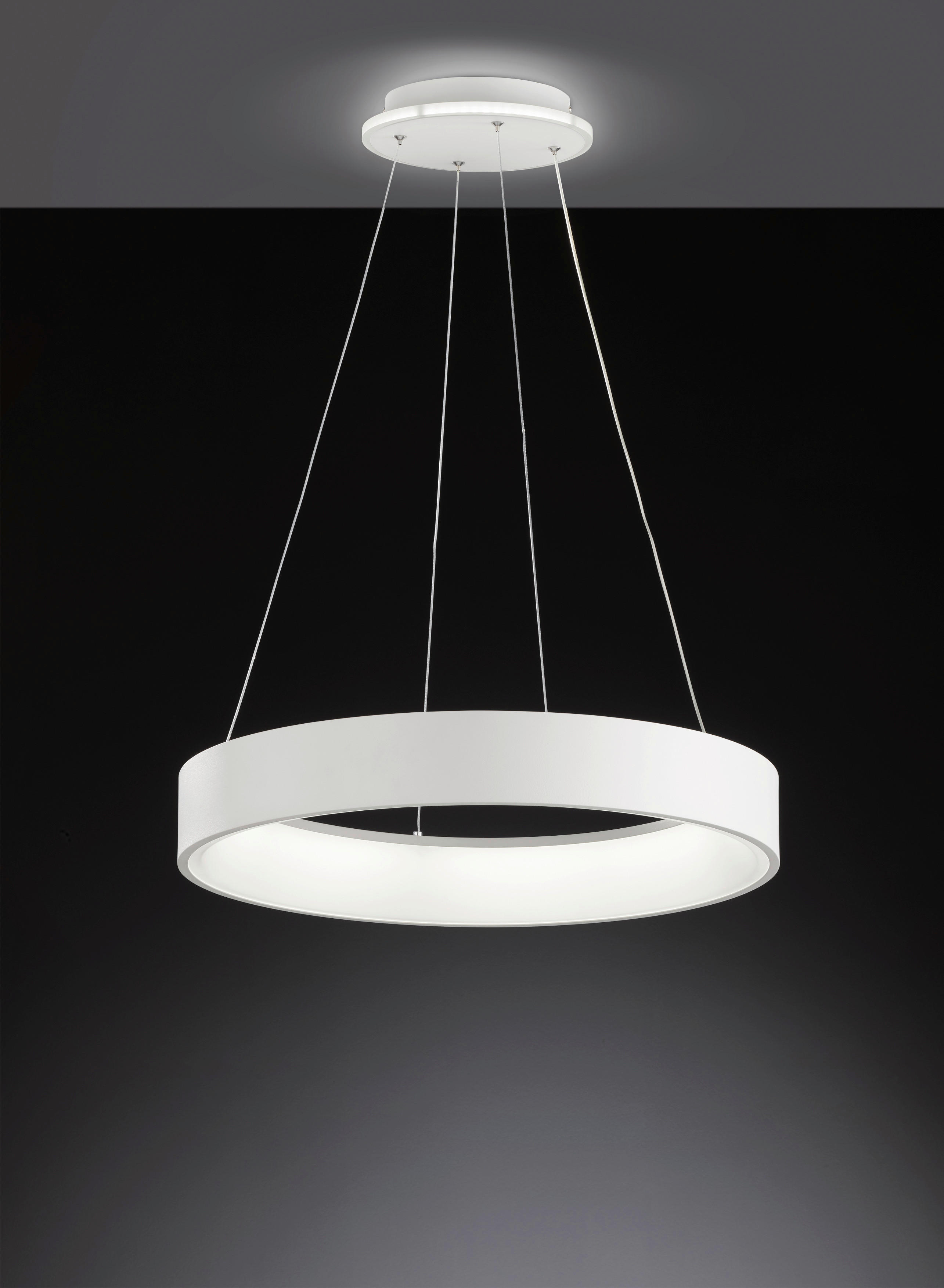 LED-HÄNGELEUCHTE 60/150 cm  - Weiß, Design, Kunststoff/Metall (60/150cm)