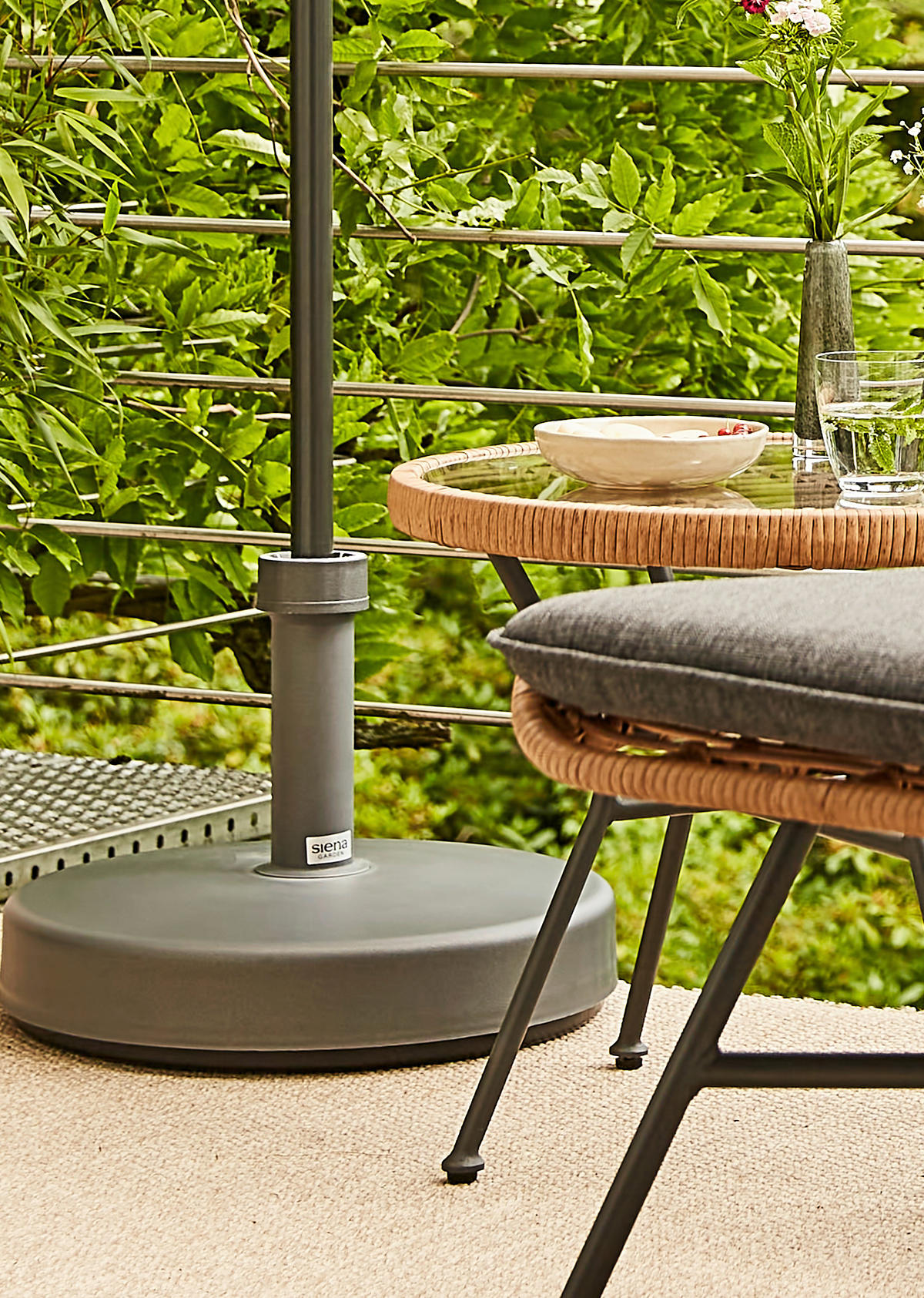 SONNENSCHIRMSTÄNDER Anthrazit  - Anthrazit, KONVENTIONELL, Kunststoff (46/11/46cm) - Siena Garden