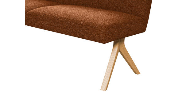 ECKBANK 238/172 cm Webstoff Haselnussfarben Eiche vollmassiv   - Eichefarben/Haselnussfarben, KONVENTIONELL, Holz/Textil (238/172cm) - Linea Natura