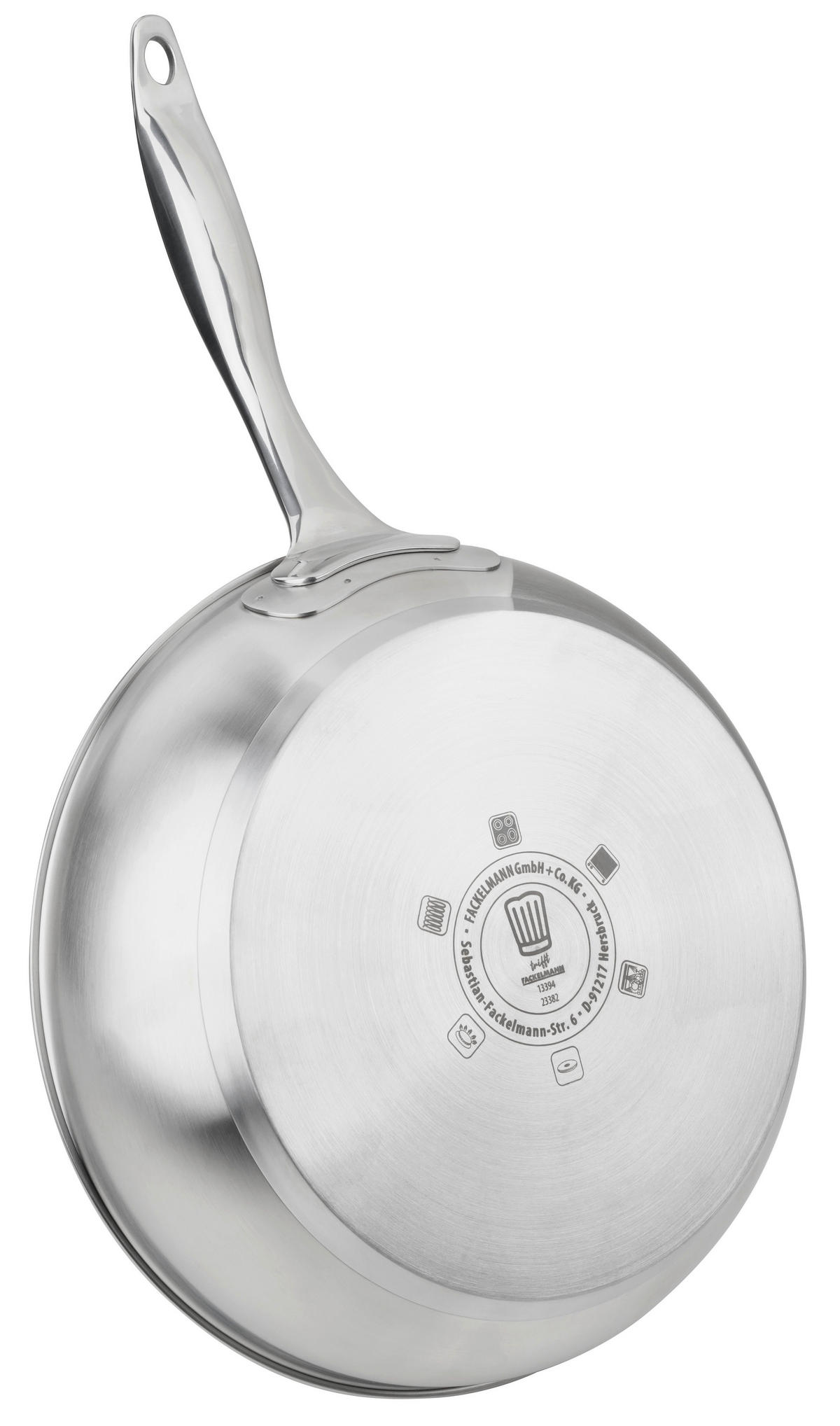 Tigaie Pentru Prăjit 28 cm  - argintiu/negru, Design, metal (28cm) - Chefkoch+Fackelmann