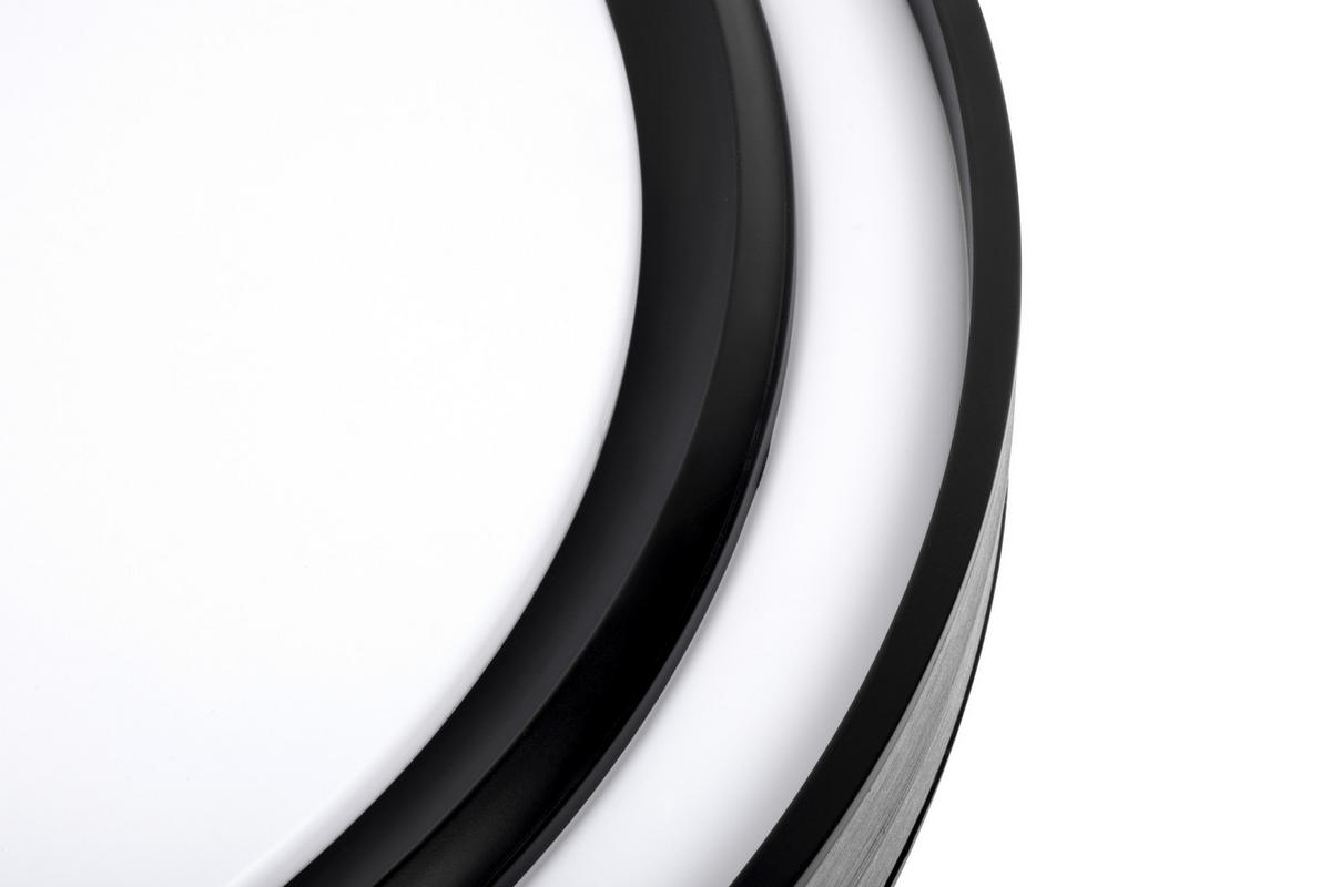 LED PLAFONJERA - bela/crna, Osnovno, metal/plastika (49/7,5cm) - Novel