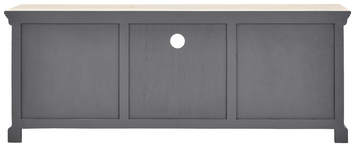 SIDEBOARD Kigali  in 160/60/40 cm  - Schwarz/Naturfarben, Natur, Holz/Metall (160/60/40cm) - Livetastic