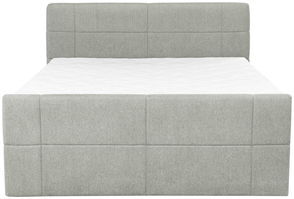 BOXSPRINGBETT 180/200 cm  in Hellgrau  - Hellgrau, Konventionell, Textil (180/200cm) - Carryhome