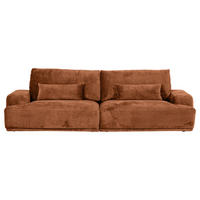 BIGSOFA in Chenille Braun  - Schwarz/Braun, Konventionell, Kunststoff/Textil (282/73/115cm) - MID.YOU