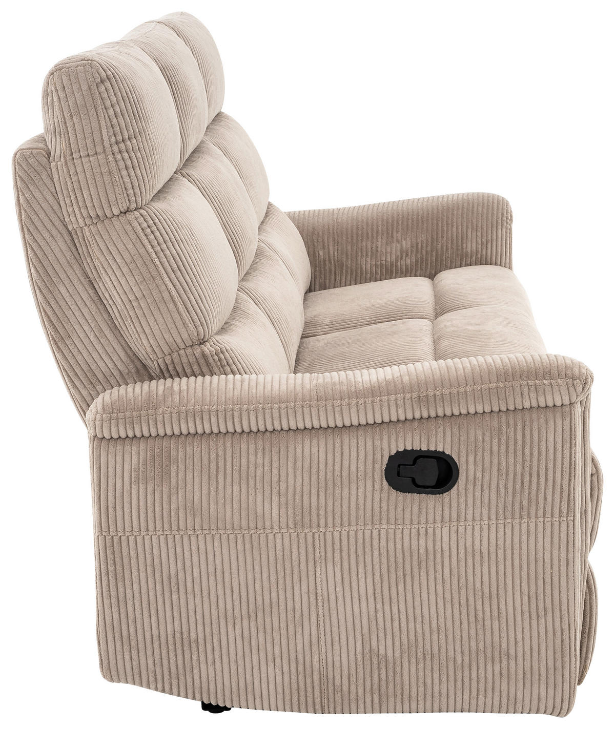 3-SITS SOFFA i manchester ljusbrun  - ljusbrun/svart, Design, metall/textil (184/108/89cm) - Livetastic