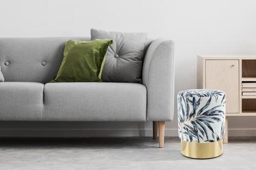 PALL i textil blå  - blå/guldfärgad, Design, metall/textil (35/46/35cm) - Kayoom