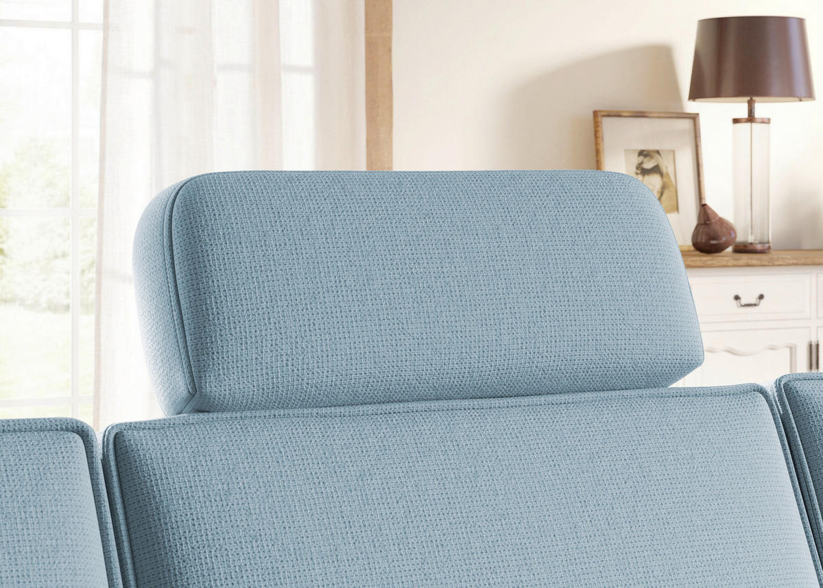 KOPFSTÜTZE - Hellblau, KONVENTIONELL, Textil (52/22/12cm) - Sit & More