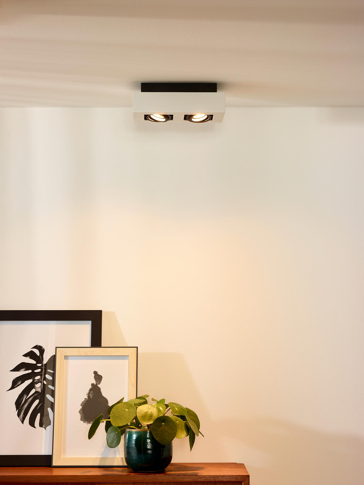 LED-DECKENLEUCHTE 25/14/8.8 cm   - Weiß, Basics (25/14/8.8cm) - Lucide