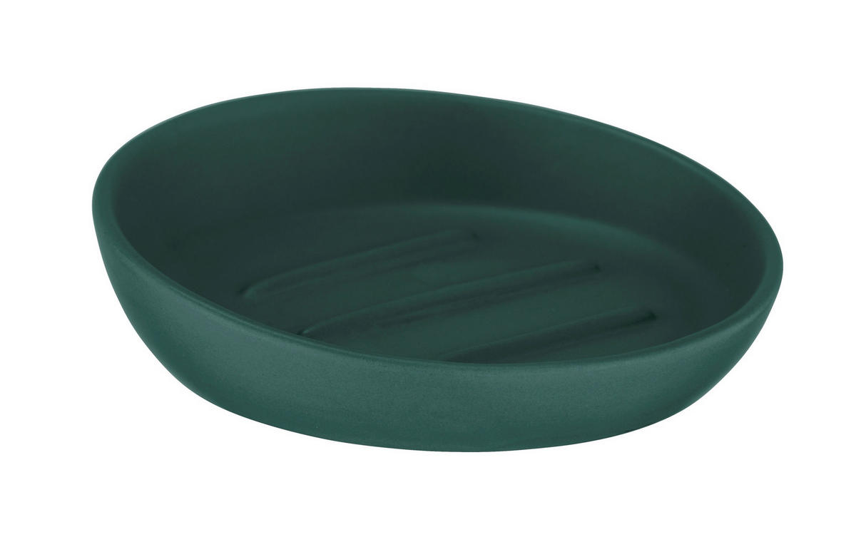 SEIFENSCHALE Keramik  - Dunkelgrün/Grün, Basics, Keramik (9,5/16/8cm) - Wenko