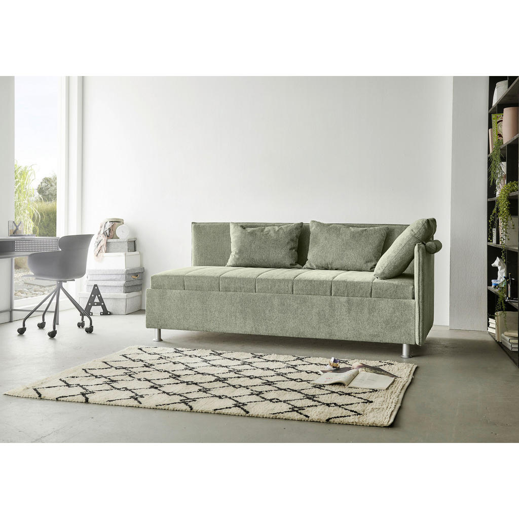 Thumbnail - Beldomo - Sleep Polsterliege, Hellgrün, Textil, furniert, H3, Höhe ca. 21 cm, 120x200 cm, Goldenes M, Made in EU, Bezug ...