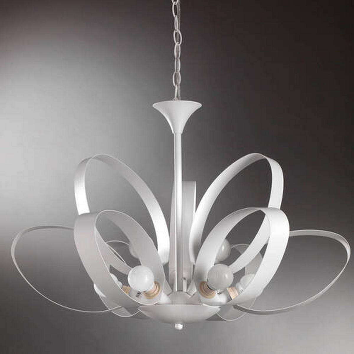 LUSTER, 75/115 cm  - biela, Design, kov (75/115cm)