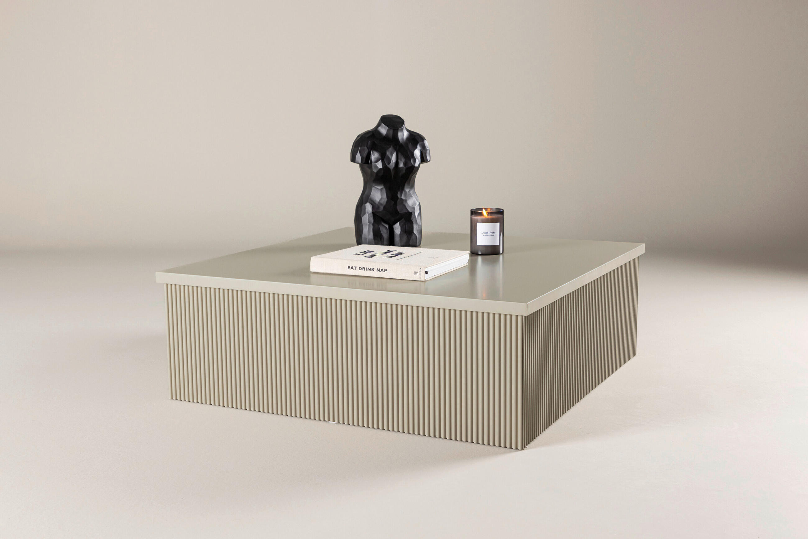 SOFFBORD i trä 90/90/30 cm  - beige, Modern, trä (90/90/30cm) - Livetastic