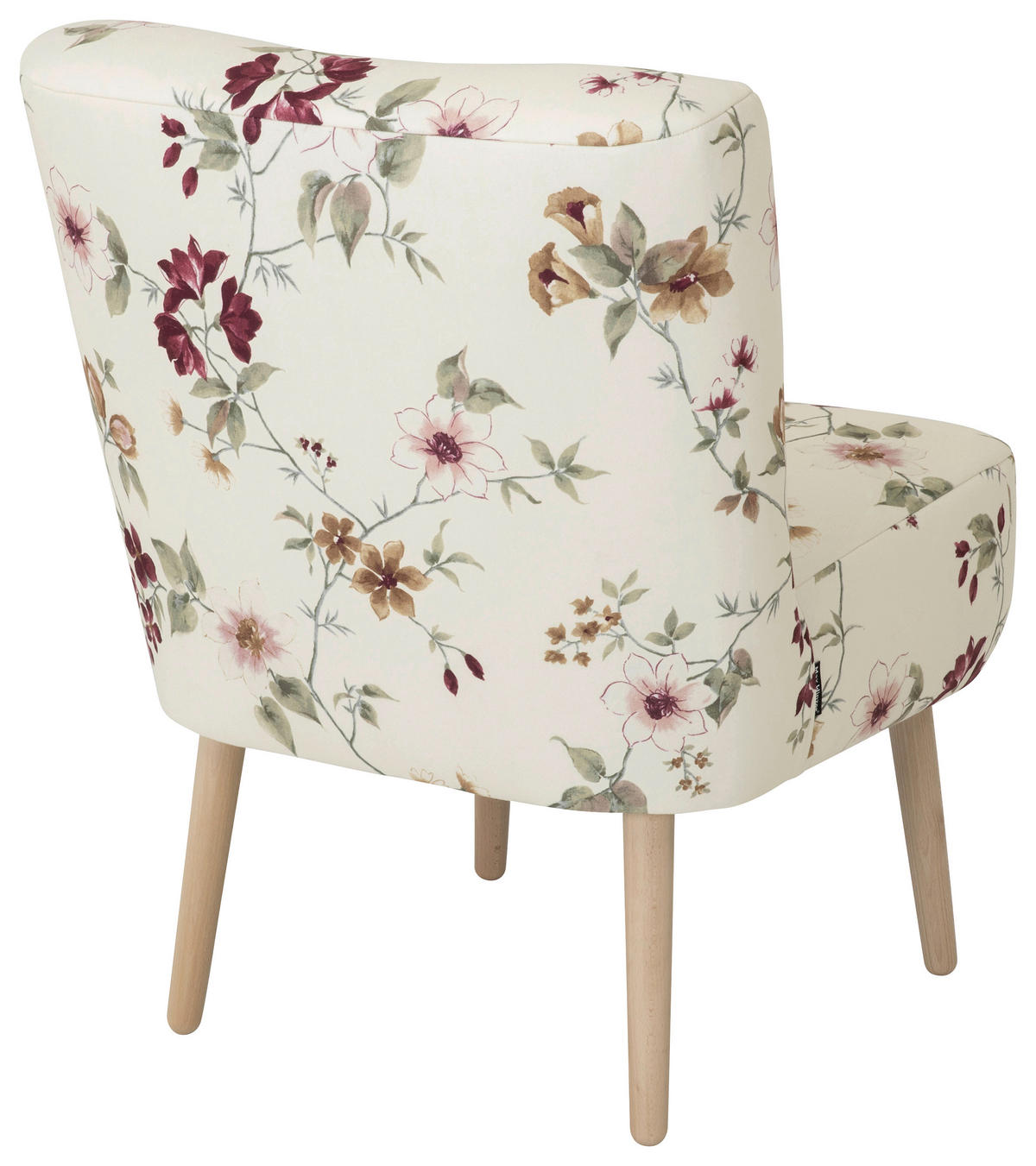 SESSEL in Flachgewebe Weiß  - Buchefarben/Weiß, Design, Holz/Textil (58/78/68cm) - Max Winzer