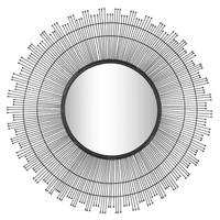 WANDSPIEGEL 95/95/10 cm  - Schwarz, Design, Glas/Metall (95/95/10cm)