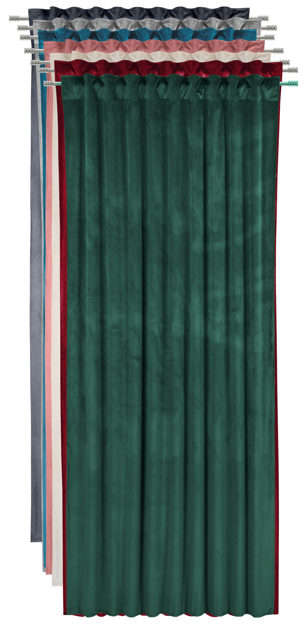 GOTOVA ZAVESA tamnocrvena - tamnocrvena, Osnovno, tekstil (135/245cm) - Esposa