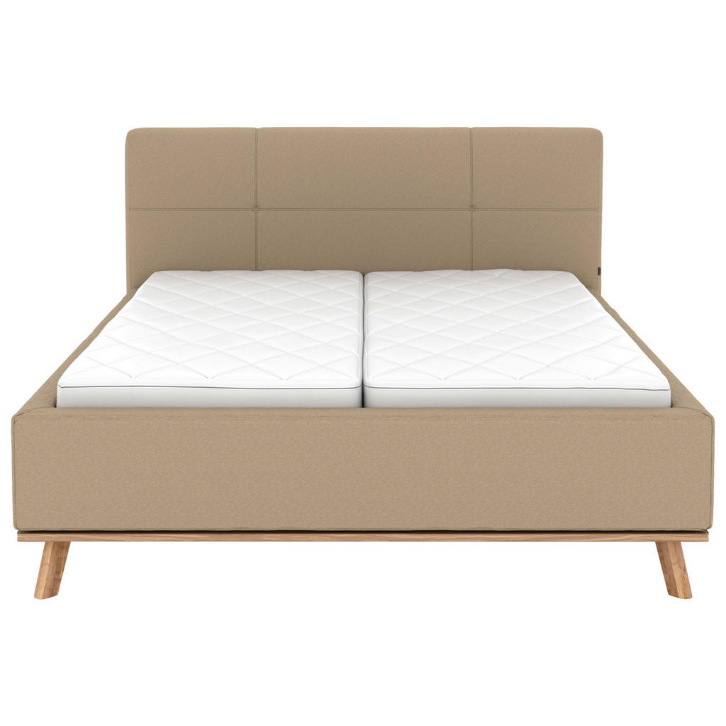 Thumbnail - Musterring Polsterbett, Beige, Textil, Birke, Buche,Esche, massiv, H2, Höhe ca. 20 cm, 180x200 cm, Reach, atmungsaktiv,B...