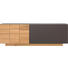 SIDEBOARD Wildeiche massiv, mehrschichtige Massivholzplatte (Tischlerplatte) geölt Braun, Eichefarben - Eichefarben/Braun, Design, Glas/Holz (224/73,4/51,8cm) - VOGLAUER