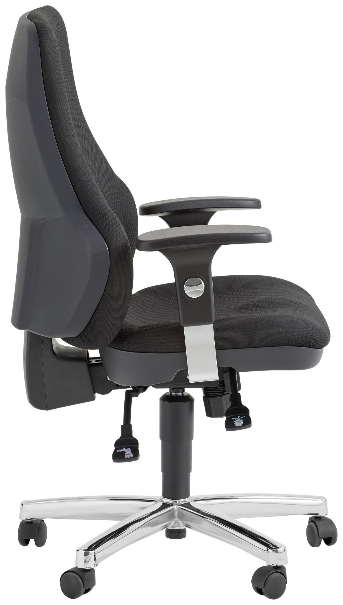 OTOČNÁ STOLIČKA, tkaná textília, čierna - čierna, Konventionell, textil/plast (80/121/60cm) - Topstar