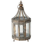 LATERNE - Goldfarben, Trend, Metall (26,5/25/54cm) - Ambia Home