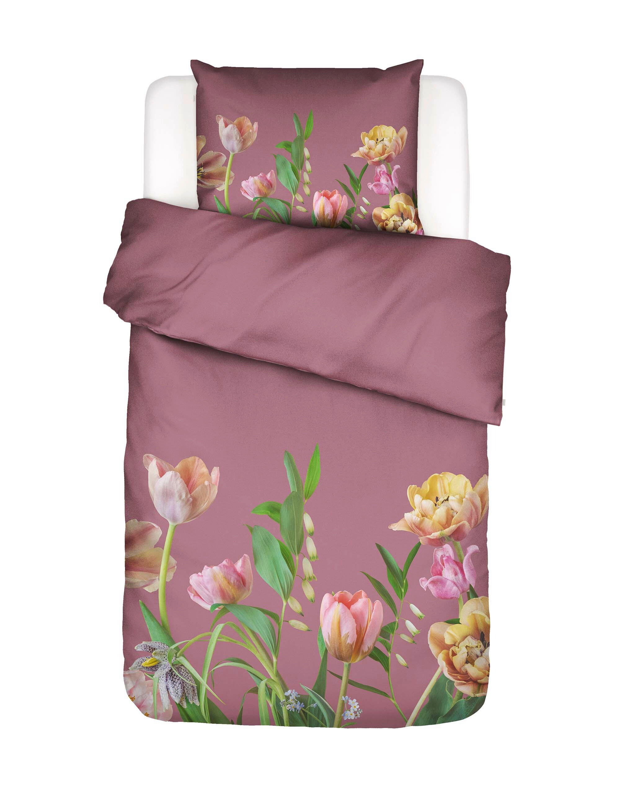 BETTWÄSCHE 155/220 cm Eloise Satin  - Pink, KONVENTIONELL, Textil (155/220cm) - Essenza