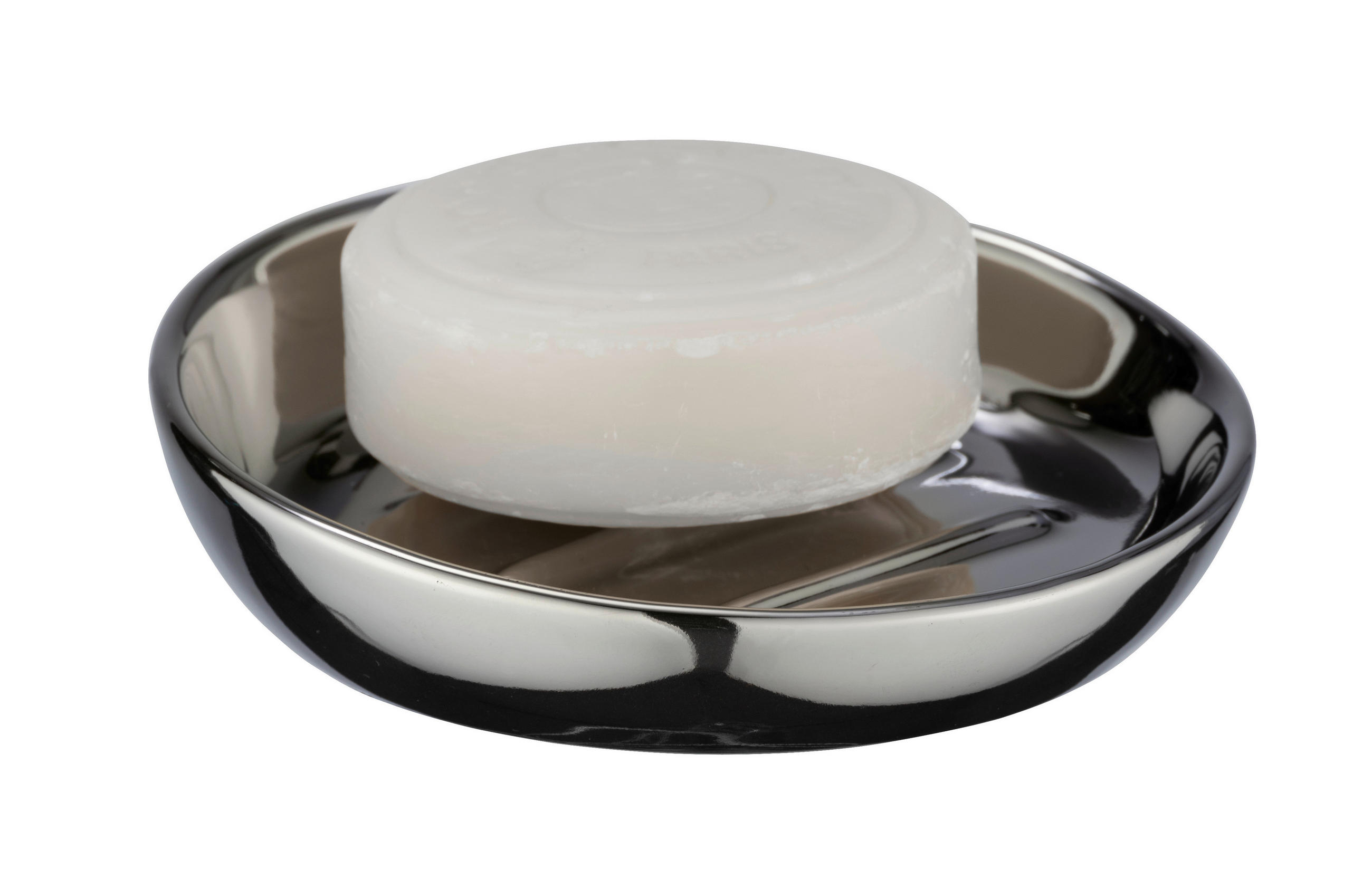 SEIFENSCHALE Keramik  - Chromfarben, Basics, Keramik (11,5/3/11,5cm) - Wenko